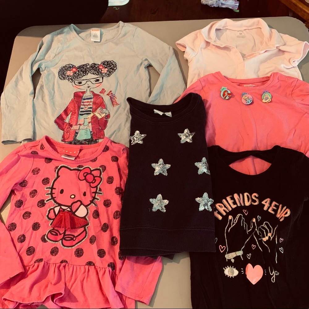 Bundle of 9 girl’s shirts